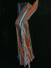 Load image into Gallery viewer, Red Stripe Flares with White Fringe
