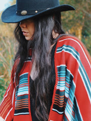 Load image into Gallery viewer, Cow Skull Ruana Wrap - Lisa Lassi
