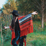 Load image into Gallery viewer, Cow Skull Ruana Wrap - Lisa Lassi
