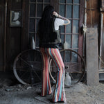 Load image into Gallery viewer, Red Stripe Flares with White Fringe
