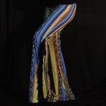 Load image into Gallery viewer, Yellow &amp; Blue Flares with Black Fringe
