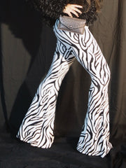 Load image into Gallery viewer, Zebra Print Flare Pants
