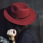 Load image into Gallery viewer, Burgundy Western Hat

