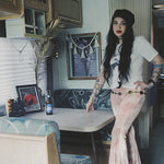 Load image into Gallery viewer, Peach Marble Flare Pants
