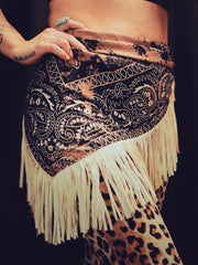 Load image into Gallery viewer, Bleached Bandana Wild Rag with Fringe
