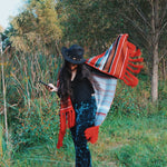 Load image into Gallery viewer, Cow Skull Ruana Wrap - Lisa Lassi
