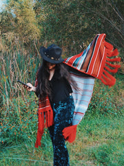 Load image into Gallery viewer, Cow Skull Ruana Wrap - Lisa Lassi
