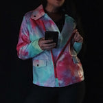 Load image into Gallery viewer, Tye-Dye Liquid Moto Jacket
