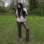 Load image into Gallery viewer, Striped Sequin Flares
