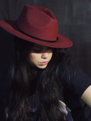 Load image into Gallery viewer, Burgundy Western Hat
