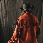 Load image into Gallery viewer, Faux Suede Rusty Fringe Jacket - Lisa Lassi
