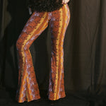 Load image into Gallery viewer, Multicolor Snake Print Flare Pants
