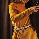 Load image into Gallery viewer, Mustard Velvet GoGo Dress
