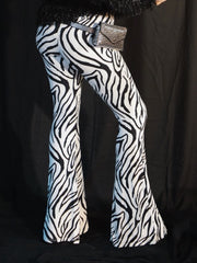 Load image into Gallery viewer, Zebra Print Flare Pants
