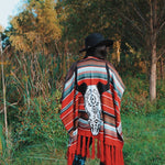 Load image into Gallery viewer, Cow Skull Ruana Wrap - Lisa Lassi
