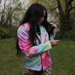 Load image into Gallery viewer, Tye-Dye Liquid Moto Jacket

