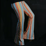 Load image into Gallery viewer, Blue &amp; Orange Flares with Tan Fringe
