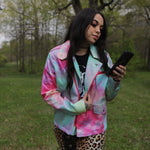 Load image into Gallery viewer, Tye-Dye Liquid Moto Jacket
