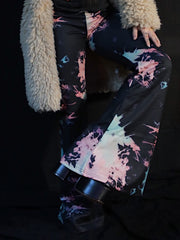 Load image into Gallery viewer, Black Tie-Dye Flare Pants
