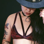 Load image into Gallery viewer, Wine Velvet Bralette - Lisa Lassi
