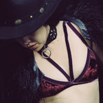 Load image into Gallery viewer, Wine Velvet Bralette - Lisa Lassi
