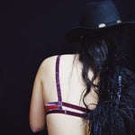 Load image into Gallery viewer, Wine Velvet Bralette - Lisa Lassi
